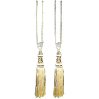 Andux Draperie Raffhalter Vorhang Home Fenster Behandlungen Decor 1 Paar CLGQ-03 (Hellgelb) Mehrweg