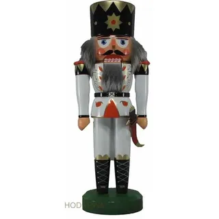 Nussknacker König weiß 33cm NEU Nußknacker Figur Erzgebirge Weihnachtsfigur Hol