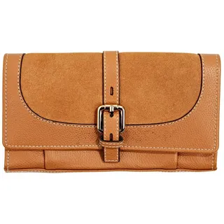 Esprit Brooke Leather Wallet Leder Geldbörse Portmonee 022EA1V328, Farbe:Cognac - Braun