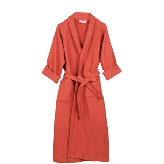 Superior Waffelgewebter Baumwoll-Bademantel, Unisex, mit Gürtel, weicher und saugfähiger Bademantel für Damen und Herren, Badezubehör, lang, Plüsch, flauschige Bademäntel für Dusche, Spa, Resort