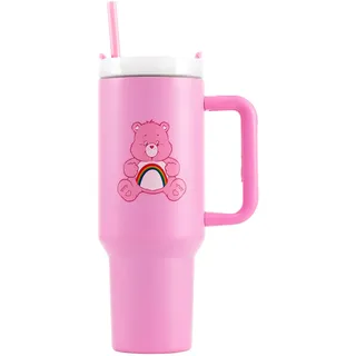 Pyramid International - Tumbler Care Bear - Isothermischer Becher mit Strohhalm und Griff - 1.2L - Heiße und kalte Thermoskanne, Farbig