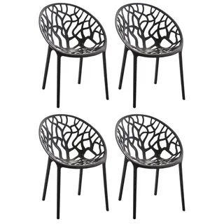 CLP Hope Stapelstuhl 59 x 60 x 80 cm schwarz 4 St.