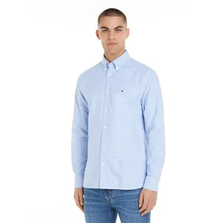 Tommy Hilfiger Langarmhemd »HERITAGE OXFORD GINGHAM RF SHIRT«, mit modischem Klein-Karomuster blau