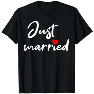 Just Married Braut Bräutigam Flitterwochen Hochzeit Geschenk T-Shirt