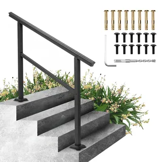 Vevor Treppengeländer 122 x 90 cm Aluminium