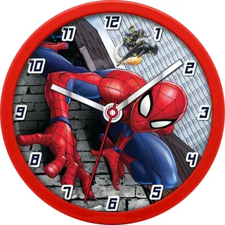 Spiderman Spiderman Wanduhr Rot Rot One Size - Rot