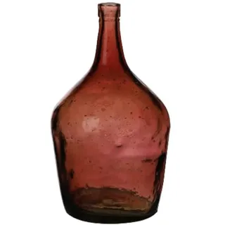 NATURAL LIVING VASE Dame Jeanne 2L Rubin AUS RECYCELTEM Glas D15,5CM X H25CM