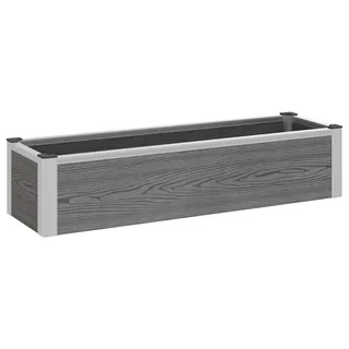 vidaXL Hochbeet Grau 100 x 30 x 22 cm WPC und Aluminium - Grau
