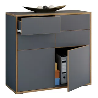 VCM Kommode Salia 100 x 74 x 33 cm Anthrazit