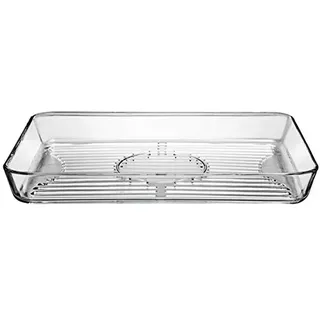 Pasabahce 59554 Borcam Grill - Auflaufform und Backform, für Lasagne, Auflauf, Backen, eckig aus Glas mit Rillen, ~40 x 27 cm~ 3,8 Liter