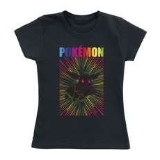 Pokémon Kids - Evoli - Regenbogen T-Shirt schwarz, Uni, 152