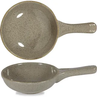 Churchill Super Vitrified Stonecast Peppercorn Servierpfanne 37cm, 6 Stück, Pfeffergries, Rund