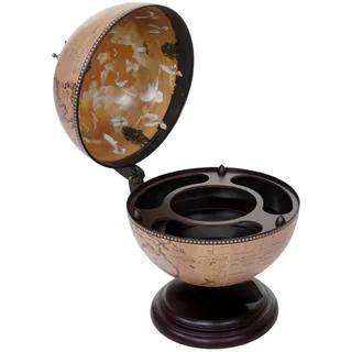 MCW Globus Tischbar MIT Ablage rund Braun , Holz , 33x64x57 cm , Esszimmer, Barmöbel, Barschränke & Theken