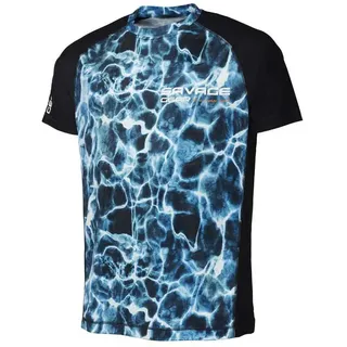 Savage Gear Marine Uv-schutz T-shirt Mit Kurzen ärmeln - Sea Blue - M