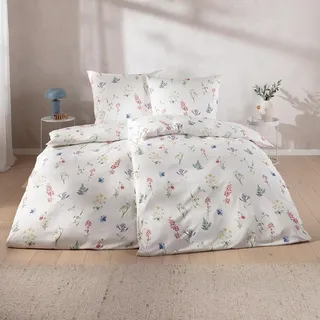 Estella Mako-Interlock-Jersey Bettwäsche Verna multicolor , Größe:135x200 cm + 80x80 cm - Bunt