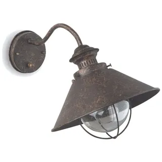 FARO Außenwandleuchte Glas/Metall/Stahl 26,0 cm dimmbar Rostfarben