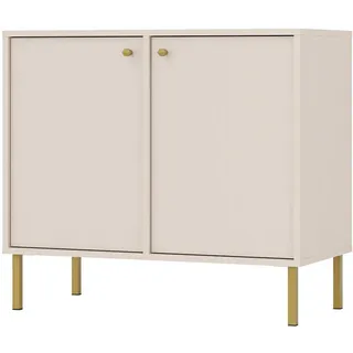 Masseno Kommode Torino 84/74/41 cm mit 2 Türen Beige , Holzwerkstoff , 84x74x41 cm , Kleinmöbel, Kommoden, Kommoden