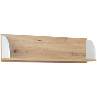 arthur berndt Wandregal Marlon 90/25/20 cm Oak / Kreideweiß , Eiche Artisan, Weiß , Holzwerkstoff , 90x25x20 cm , Blauer Engel, Hergestellt in Deutschland , Wohnzimmer, Regale, Wandregale