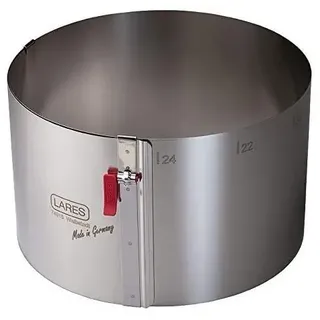 LARES Tortenring hoch mit Klemmhebel 17-30 cm Höhe 15cm