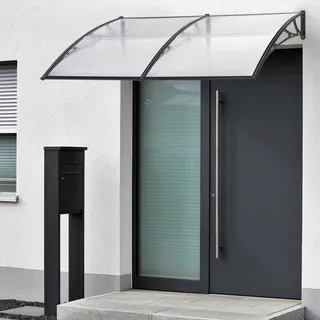 [en.casa] Vordach Mellerud 200 x 100 cm schwarz/transparent