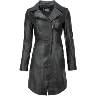 URBAN 5884 Damen Janice Frauen Lederjacke | Elegante Jacke aus weichem Lammfell für Damen, Langes Modell (1er Pack)