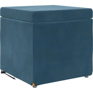 vidaXL Hocker Blau 41 x 41 x 40 cm Samt und Engineering Holz - Blau