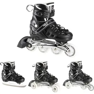 Nh10905 4In1 Schwarz Led Grösse S(31-34) Inliner/Schlittschuhe Nils Extreme - Schwarz