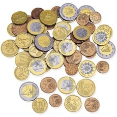 Learning Resources Spielgeldset Euro-Münzen (Set mit 100 Stück), kinder euro spielgeld münzen, kaufladen kasse, Spielgeld für kinder kaufmannsladen einkaufsladen, 20.3 x 14.2 x 1.3 centimeters