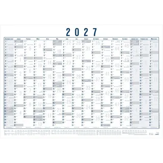 Plakatkalender 16 Mon 5 Stk. gerollt 2027: Wandkalender 100x70 cm mit 15 Monaten pro Seite inkl. Dez. 2026 & Jan./Feb. 2028, Tages-, Wochen- & Arbeitstagezählung & Schulferien