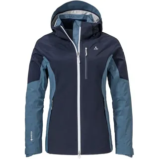 Schöffel Damen 2L Jacket Gaschurn L, Outdoorjacke mit wasserdichter, atmungsaktiver Membran, Winter Wanderjacke mit Unterarmbelüftung, Kapuze und Taschen, bering sea, 42