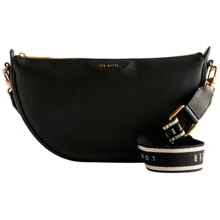 Ted Baker Umhängetasche Essina Webbing Leather Half Moon Crossbody Bag Black