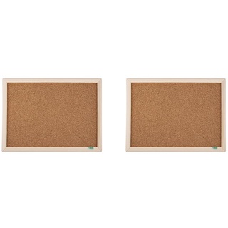 D.RECT Kork-Pinnwand mit Holzrahmen, Korktafel 30 x 40 cm 110286 30x40cm (Packung mit 2)