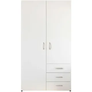 SchlafKONTOR Drehtürenschrank Harry 101 x 176 x 51 cm Weiß