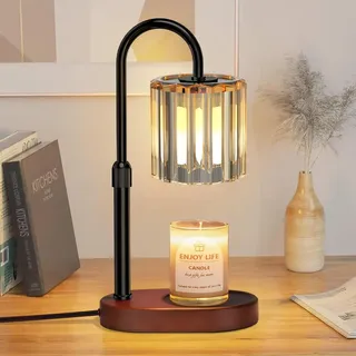 Loowoko Kerzenwärmer Lampe, Candle Warmer lamp mit Timer und Dimmer, Höhenverstellbar, mit 2 Glühbirnen, Kerzen Lampe für duftkerzen im Glas, Dekoration