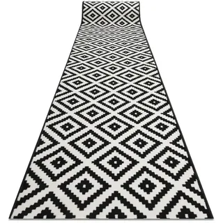 rugsX Läufer BCF Morad 100/300 cm , Schwarz , Textil , Freiform , 100x300 cm , Teppiche und Böden, Teppiche, Teppichläufer, Läufer