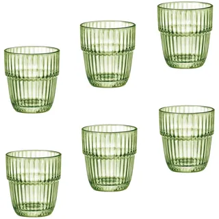 Bormioli Rocco Barshine Rocks Gläser, Grün, 30,5 cl, 6 Stück