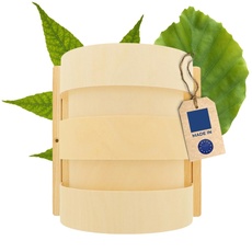 HOFMEISTER® Sauna Lampenschirm aus Sperrholz, 20 cm, 100% Made in Germany, Naturprodukt, Licht für Sauna & Infrarotkabine, bei indirektem Licht entspannen