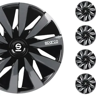 Sparco SPC1491BKGR 4 Radblende, Lazio Black / Grey, 14 Zoll