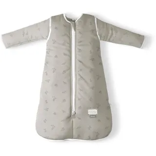 Nuvita MOOVO 90150 | Winterschlafsack mit zentralem Reißverschluss und Reißverschluss für die Füße, aus Polsterung aus recyceltem Material, OEKO TEX-zertifiziert | 6-18 MONATE | Beige Floral