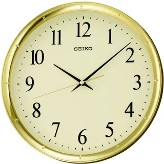Seiko Quarz-Wanduhr 0,00 QXA417G gold/weiß