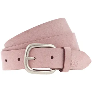 Ledergürtel H.I.S, Damen, Gr. 95, rosa (rose), Rindsleder, unifarben, Basic, Gürtel Ledergürtel, mit H.I.S Blindprägung - NEU bis Gr. 125 verfügbar