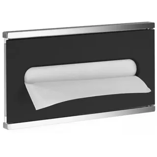 KEUCO PLAN Integral Modul Waschtisch 4, Papiertuchspender, Anschlag links, 44999013711, Farbe: verchromt / schwarz matt