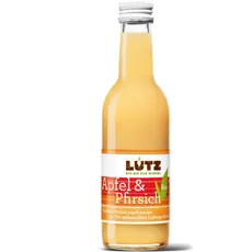 Bio Fruchtsaft Apfel und Pfirsich 250ml - süße Versuchung - fruchtig - ideal für den Sommer von Bio Lutz