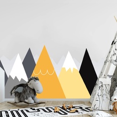 Ambiance Sticker Scandinavian Nordic Licaka Mountains Wandtattoos, DIY-Wohnkultur, abziehbare Aufkleber zum Abziehen und Aufkleben, wasserdichte und selbstklebende Wandkunst - 100 x 240 cm