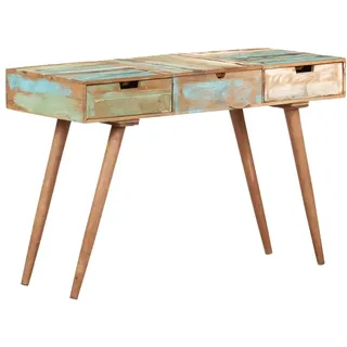 vidaXL Schminktisch mit Spiegel 112x45x76 cm Altholz Massiv - Braun