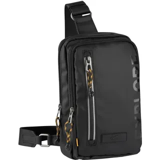 camel active Explore Herren Schultertasche Sling Bag Rucksack, 5 L Schwarz