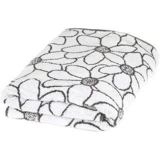 Ross Blütenfond Badetuch 75 x 140 cm schwarz-weiß