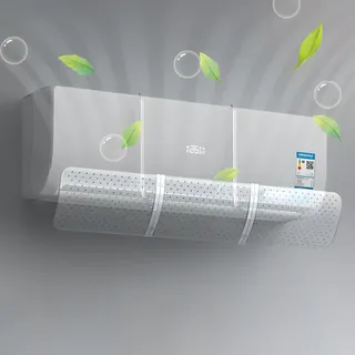Klimaanlage Windabweiser, Windabweiser für kalte Klimaanlage, Verstellbare Universal Einziehbare Klimaanlage Windschutz (Transparent)