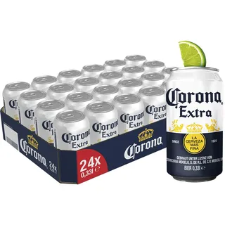 Corona Extra Premium Lager Dosenbier, EINWEG, Internationales Lager Bier (24 X 0.33 l)
