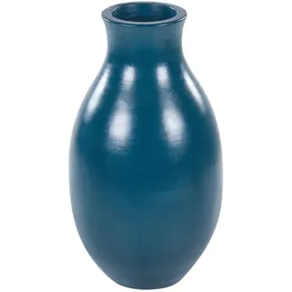 Beliani Dekovase Terrakotta blau Stagira , Blau , Stein , 48 cm , Dekoration, Vasen, Keramikvasen